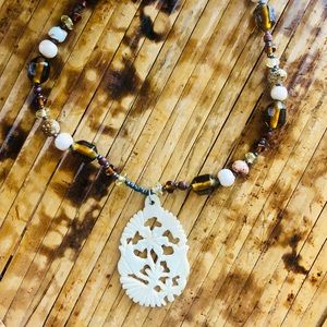 Vintage Beaded Necklace and Pendent